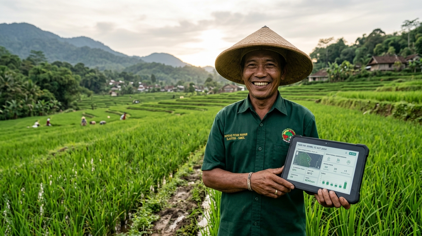 Implementasi Sistem SATUDAUN: Petani Muara Telang Akses Transparansi Panen Real-Time
